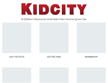 Tablet Screenshot of kidcitymuseum.com